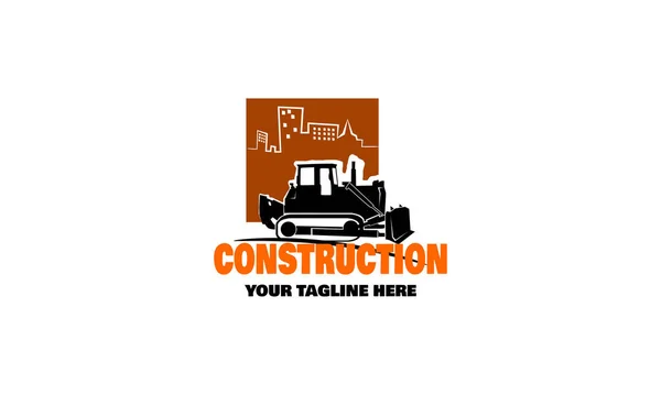Bulldozer Logo Template Vector Heavy Equipment Logo Vector Construction Company — Vector de stock