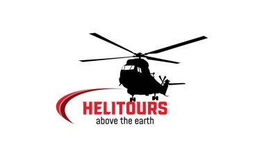 Helikopter Logosu rozet taşıyıcı şablonu dizayn etti,