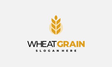 Simple Grain wheat logo concept, Agriculture wheat Logo Template vector icon