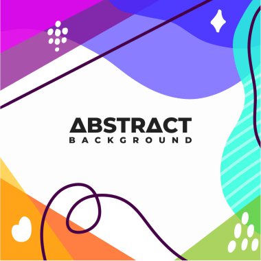 Abstract backgrounds. Various colorful shapes, lines, curves. isolated square Poster templates. Card, poster design. Wall art decor. Hand drawn modern Vector illustrations