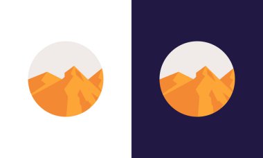 Soyut, soyut, estetik arka plan seti dağları, yolları, gündoğumunu, günbatımını barındırıyor. Boho duvar dekoru düz stil. Orta yüzyıl modern minimalist sanat ve tasarım