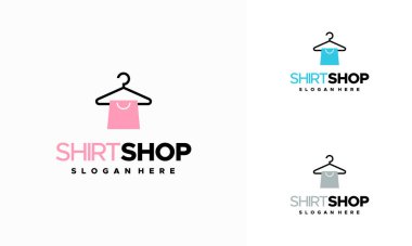 Kumaş Dükkanı logosu konsept vektörü, giyim mağazası logo şablonu dizayn etti