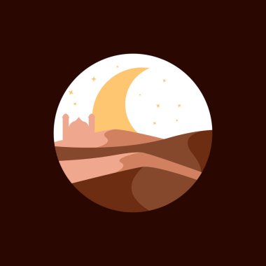 Modern Ramazan düz cami simgesi tasarımı, bu vektör simgeler, logolar, illüstrasyonlar, çıkartmalar, kitaplar, kapaklar vs. için uygundur