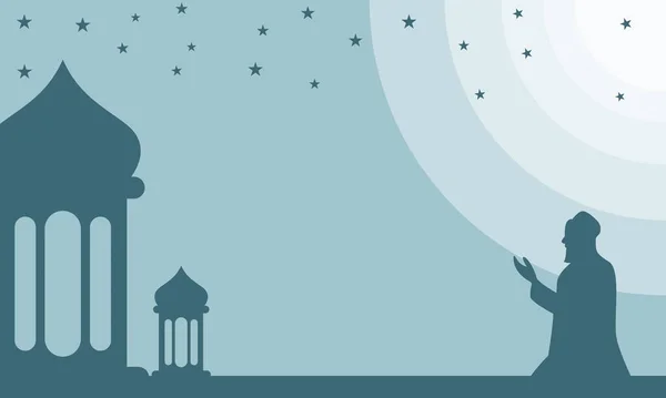 Krásná Vektorové Ilustrace Ramadánu Kareem Svaté Měsíc Muslimské Svátek Blahopřání — Stockový vektor