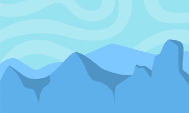 Dağ sırtları vektör illüstrasyonunun Panorama vektör çizimi