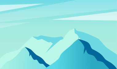 Dağ sırtları vektör illüstrasyonunun Panorama vektör çizimi