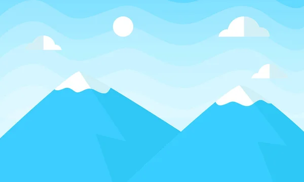 Panorama Vector Illustration Mountain Ridges Vector Illustration — Stock Vector