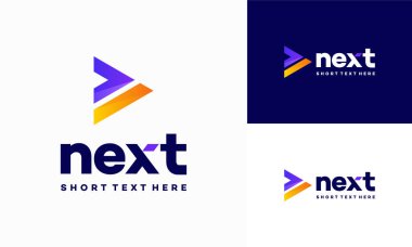 Modern Next Logo tasarım konsept vektörü, Arrow logo tasarım konsepti