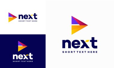 Modern Next Logo tasarım konsept vektörü, Arrow logo tasarım konsepti