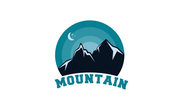 Montanha Logotipo Design Vetor Ilustração Aventura Livre Logo Emblema Vetor — Vetor de Stock