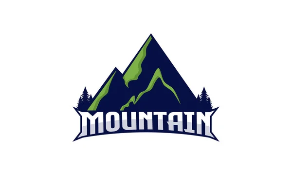 Mountain Logo Design Vector Illustration Outdoor Adventure Logo Badge Vector — Stock Vector