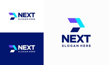 Modern Next Logo tasarım konsept vektörü, Arrow logo tasarım konsepti