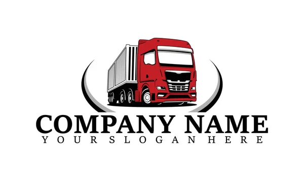 Logo Entreprise Camionnage Livraison Par Camion Logo Logistique Vecteur Industrie — Image vectorielle