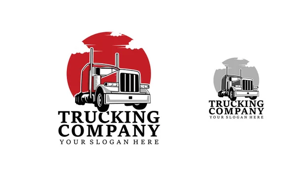 Das Logo Der Speditionsfirma Lkw Lieferung Oder Logistik Logo Industrie — Stockvektor