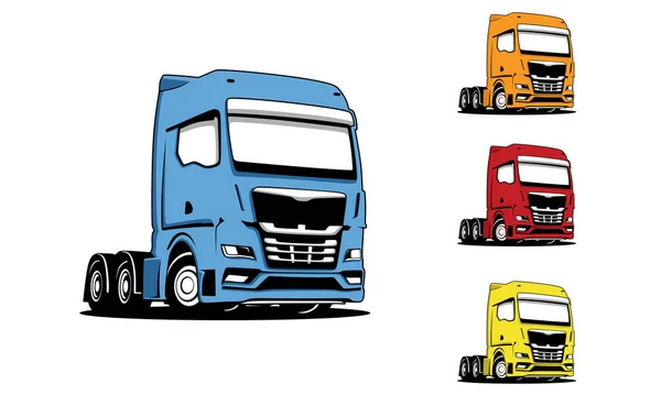 Plantilla Logotipo Ilustración Camión Pesado Logotipo Empresa Camiones Entrega Camiones — Vector de stock