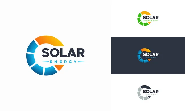 Вектор Дизайну Логотипу Сонячної Енергії Логотип Сонячної Енергії — стоковий вектор