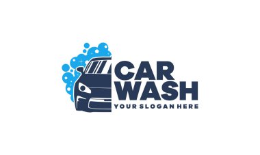 Oto Yıkama logosu konsept vektörü, Otomotiv Temizleme logosu şablonu