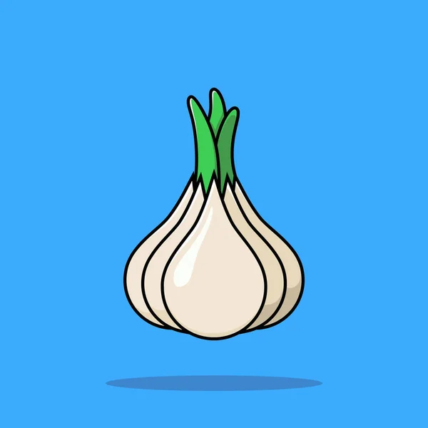 Flache Cartoon Style Auberginen Gemüse Vector Icon Illustration Food Nature — Stockvektor