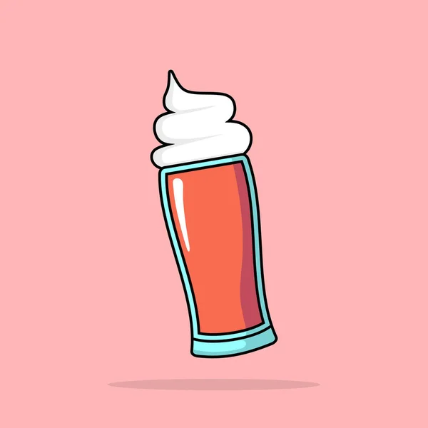 Milkshake Drink Cartoon Vector Icon Illustration Food Drink Icon Concept — Stockvektor
