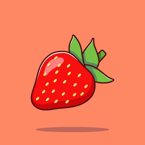 草莓果卡通图病媒图标说明 食物自然意念分离溢价病媒 — 图库矢量图片