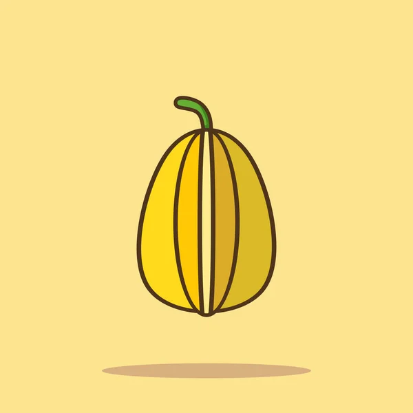 Star Fruit Cartoon Vector Icono Ilustración Alimentación Naturaleza Icono Concepto — Vector de stock