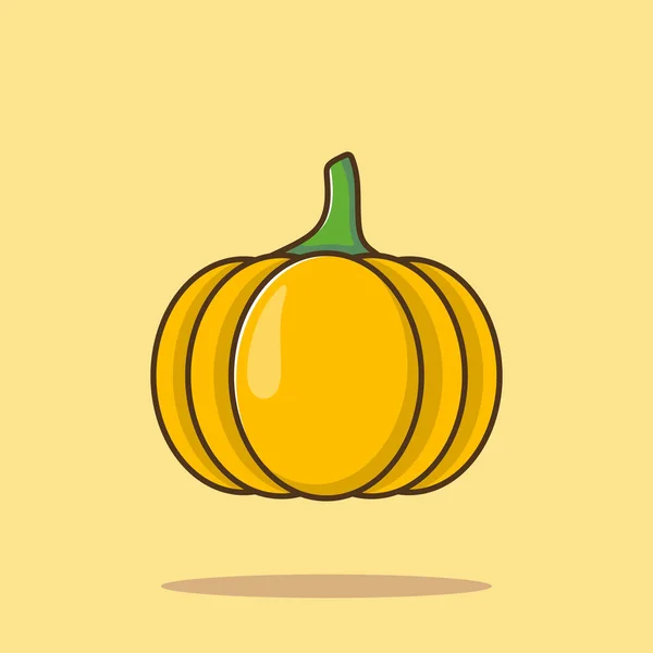 Pumpkin Fruit Cartoon Vector Icon Illustration Food Nature Icon Concept — Stock Vector