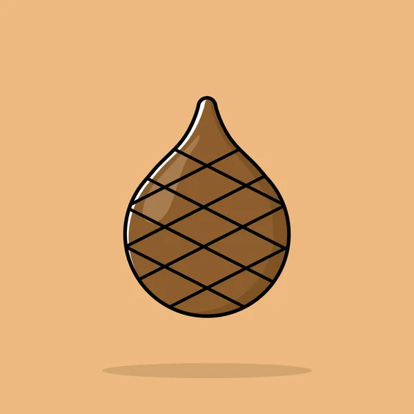 Snakefruit Fruit Cartoon Vector Icon Illustration Food Nature Icon Konzept — Stockvektor