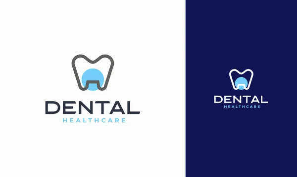 Dental Clinic Logo Tooth Abstract Design Vector Template Linear 스타일 — 스톡 벡터