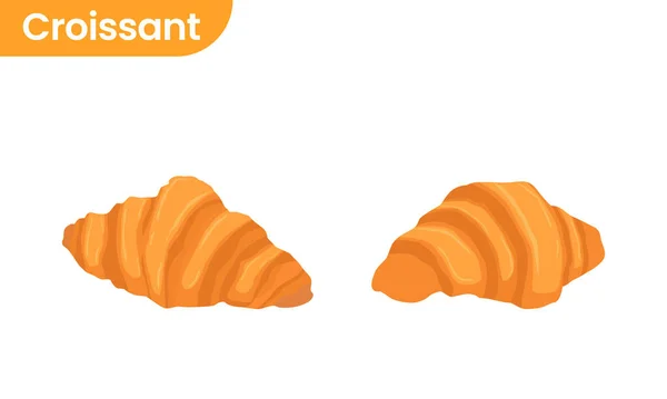 Icona Croissant Pasticceria Food Design Illustrazione Vettoriale — Vettoriale Stock