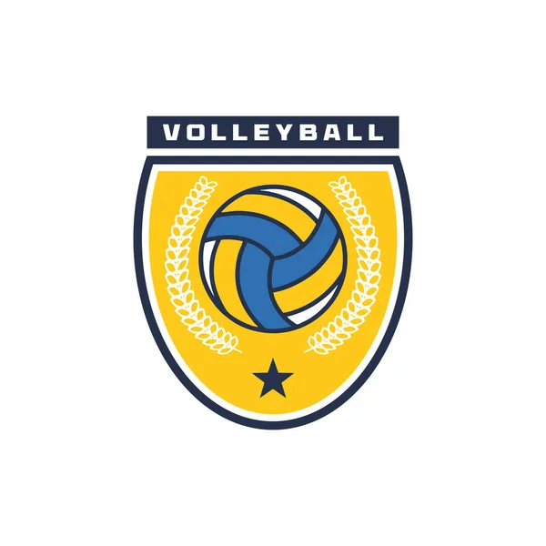 Volleyboll Team Emblem Logotyp Design Vektor Illustration — Stock vektor