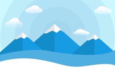 Winter Mountain Illustration arka planı