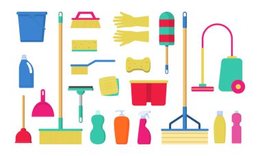 Temizlik, Ev Aletleri Simgeleri Seti, Ev İşleri, Ev Aletleri, Sembol, Bahar Sezonu