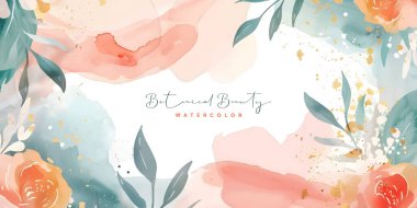 suluboya çiçek soyut arkaplan