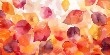 suluboya sonbahar yaprakları arka plan