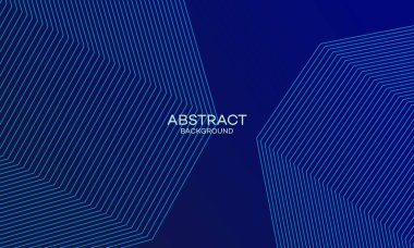 Mavi çizgilerle kesişen minimalist bir geometrik desen koyu mavi arka plana karşı dinamik ve modern bir görsel etki yaratıyor..