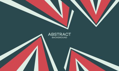 Kırmızı ve beyaz çizgilerin bir deniz mavisi tabanı üzerinde kesiştiği minimalist geometrik bir arkaplan.