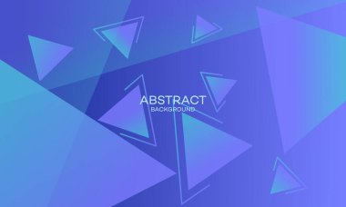 Üst üste binen mavi ve gök mavisi üçgenleri ile eğimli soyut bir arkaplan.