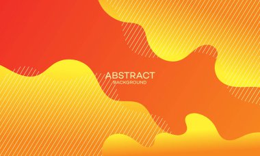Üst üste binen turuncu ve sarı gradyan şekilleri ve çapraz çizgileri olan soyut bir arkaplan dinamik ve çağdaş bir tasarım yaratıyor..