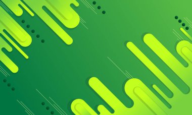 Yeşil ve sarı yuvarlak şekil ve çizgilerden oluşan soyut geometrik bir arkaplan.