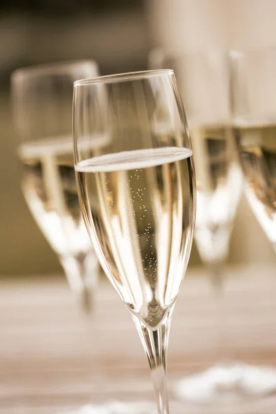 Festive Photo Sparkling Wine Glasses — Stock Photo, Image