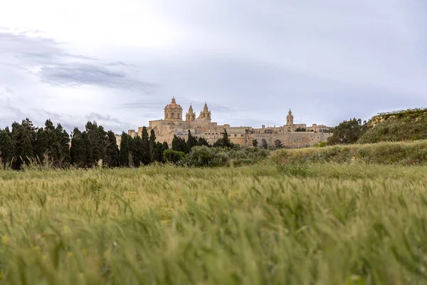 Cityscape Cidade Medieval Mdina Malta Primavera — Fotografia de Stock