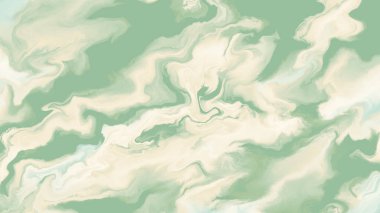 Yeşil soyut sıvı boya arka planı. Boya girdaplı zarif bir tasarım.