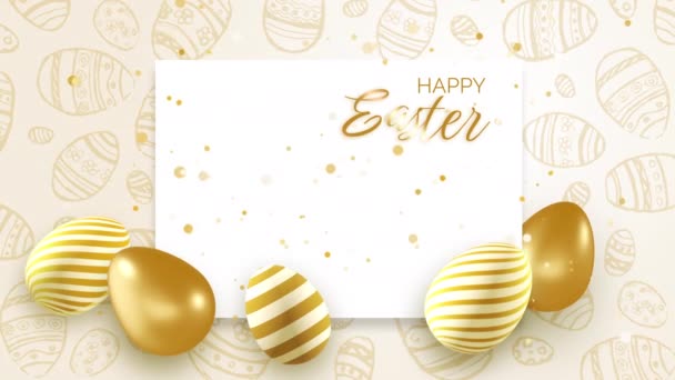 Easter Template Empty Space Text Happy Easter Inscription Greeting Screensaver — Wideo stockowe