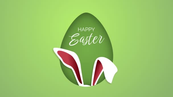 Szczęśliwej Wielkanocy Świąteczna Animacja Króliczkiem Wielkanocnym Jajku Zapętlony Wygaszacz Ekranu — Wideo stockowe