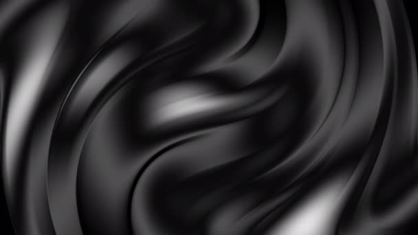 Akan Sıvı Dalgaları Olan Siyah Soyut Bir Arkaplan Döngüsüz Hareketsiz — Stok video