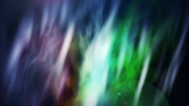 Αφηρημένα Χρώματα Ουράνιο Τόξο Λάμψη Βόρειο Φως Φωτεινά Σπινθήρες Λαμπερό — Αρχείο Βίντεο