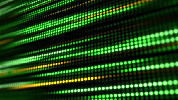 Megszabadulni Zöld Ragyogó Pixel Pontoktól Mozgási Ünnepi Megvilágítási Vonalak Hatása — Stock videók