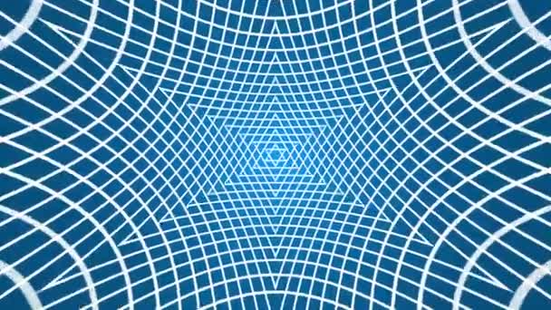 Geometric Repeating Pattern Six Pointed Star David Jewish Symbol Looped — Stock Video