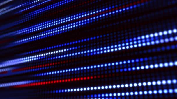 Cahaya Terang Biru Dioda Gerakan Meriah Garis Pencahayaan Layar Elektronik — Stok Video