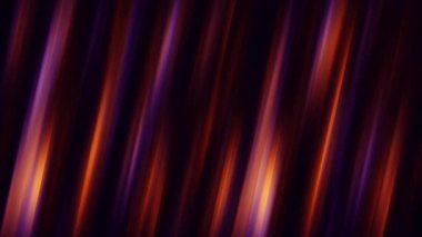 Mor arka planda sıcak ve parlak çizgilerin dinamik hareketi. Çapraz çizgilerin soyut geometrik animasyonu. Döngülü hareket grafikleri.